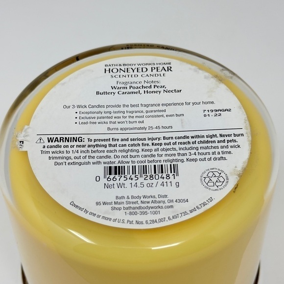 Bath & Body Works Hey Honey 3 Wick Candle - Picture 4 of 4